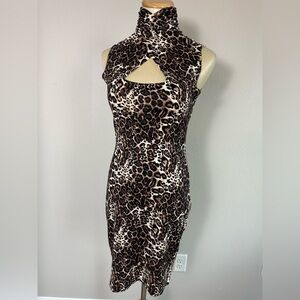 Bebe Leopard Mini Dress